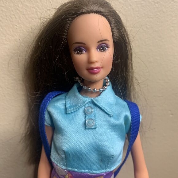 1998 Mattel Brunette Barbie Long Straight Brown Hair/Brown Eyes - Picture 3 of 4